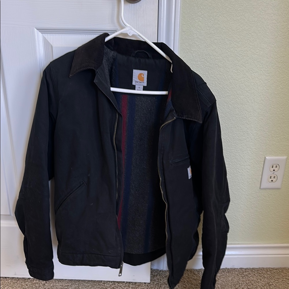 Carhartt Black Lightweight Shirt Jacket with Relaxed Fit